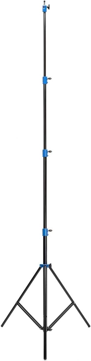Flashpoint Color Coded Pro Air Cushioned Heavy Duty Light Stand for Photography, This Portable Photography Light Stand Tripod is Lightweight and Durable (V2) (Blue, 13')