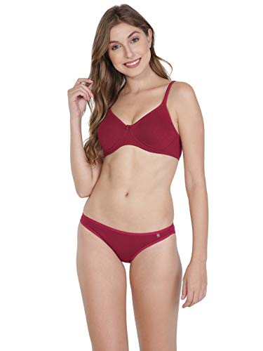 Image of Jockey Fashion Essentials Women Non-Padded Non-Wired Medium Coverage Solid Seamless Shaper Bra - Pack of 1 (#1722-BeetRed-34C)