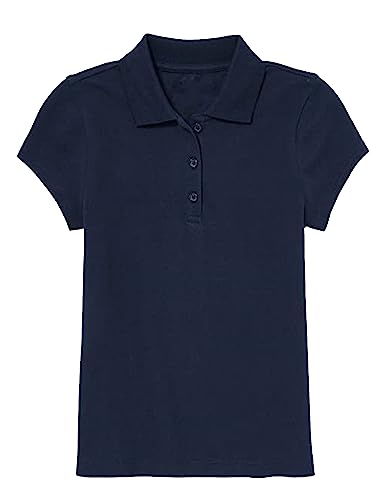 Galaxy by Harvic Girl's Short Sleeve Stretch Pique Polo Shirt (Sizes, S-2XL)