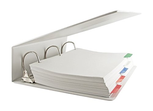 Ruby Paulina 11" x 8.5" Binder, 3" Angle-D Ring, White Vinyl View Binders (118980)