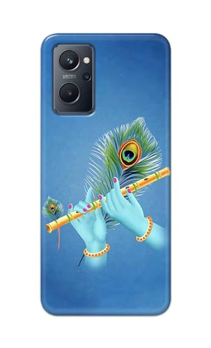Image of PRINTFIDAA Plastic Printed Hard Back Cover Case For Realme 9I 4G | Oppo K10 4G | Oppo A76 | Oppo A36 | Oppo A96 Back Cover (Flute In Krishna Hands) -112, Multi