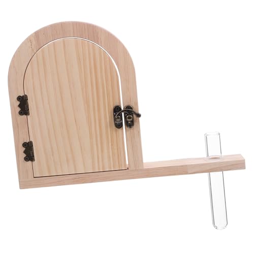 CTIRCHIU 木製フェアリードアコンセントカバー 試験管花瓶付き とペットの 保護用 壁用装飾プレート 保育室やキッズルームに 簡単設置でな家