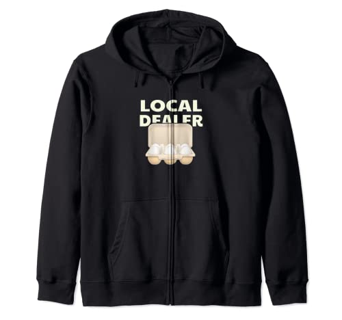 Chicken Farm - Divertido juego de palabras de agricultura de pollo, distribuidor local de huevos Sudadera con Capucha