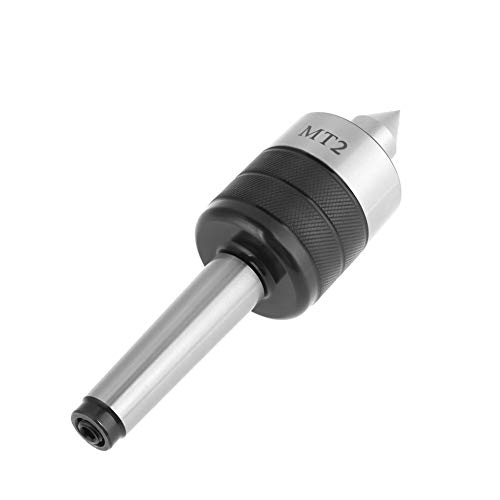 Live Center, MT2 High Precision Taper Lathe Rotary Turning Live with 60 Degree Point Metal Work Milling Center with 5000 RPM for Turning CNC Work Chuck Tool
