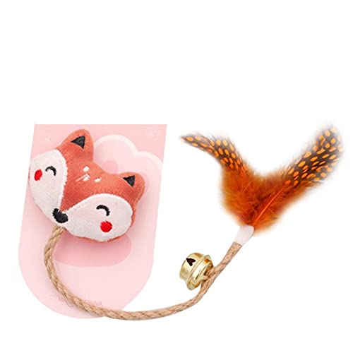 BAUFAS Cat Toy Teeth Grinding Catnip Toys Funny Interactive Plush Mint Cat Toy Pet Kitten Chewing Toy Bite Filled Cartoon Dolls For kitten (Color : Fox)