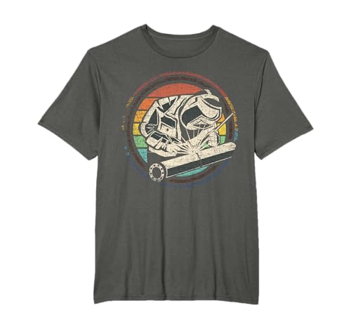 Regalos de soldador Ventaja de soldadura divertida Retro Camiseta