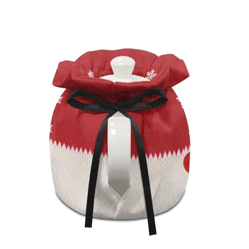 Image of Christmas Tea Cozy for Teapot Santa Claus Tea Cosy with Insulated Pad Heat Resistance Kettle Cover Coffee Pot Dust Cover Christmas Tabletop Decor for Kitchen Gift for Holiday