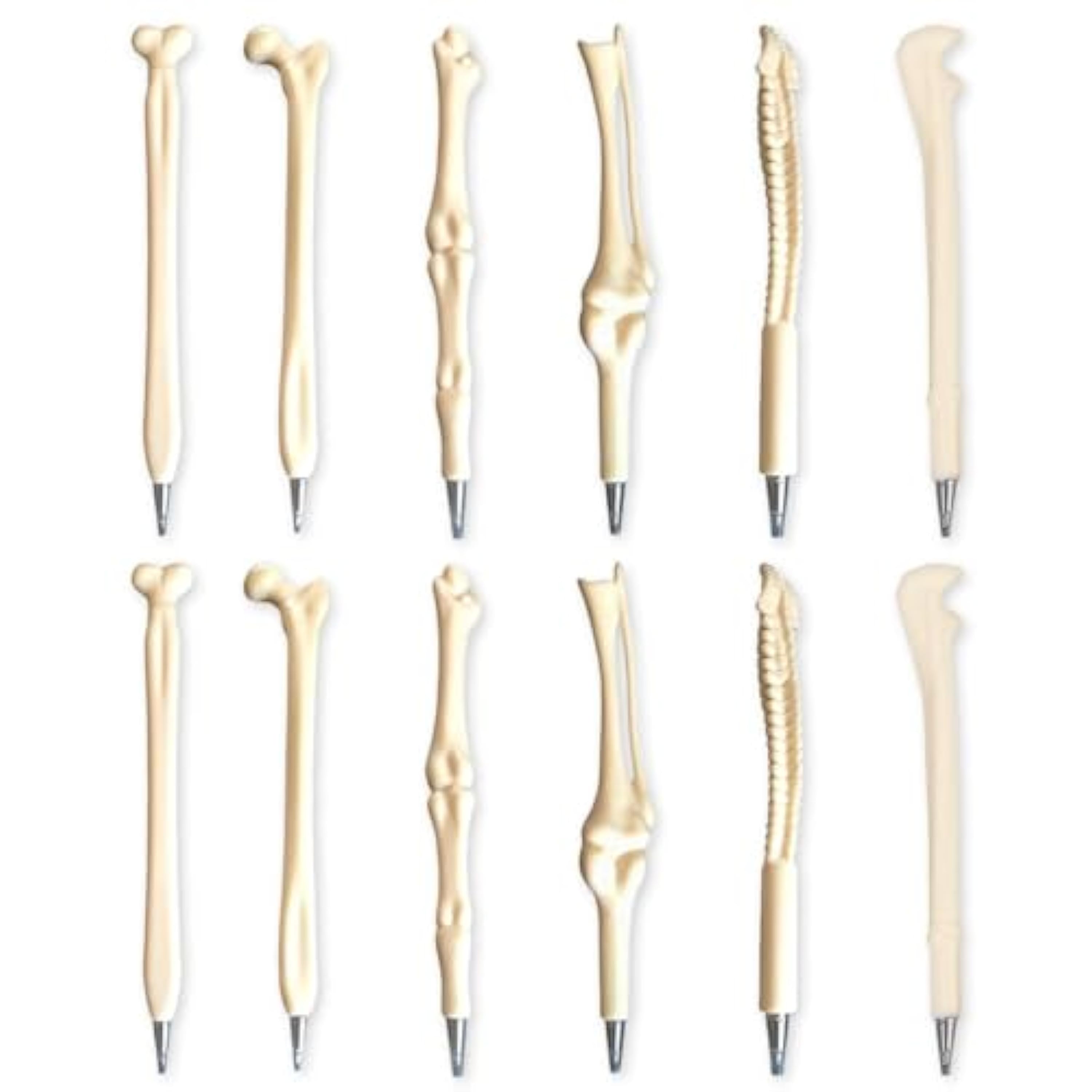 12 Bolígrafos De Hueso, Bolígrafo De Tinta Negra, Regalo Para Médico Y Enfermera, Bolígrafo De Papelería Creativo De Hueso, Artilugio De Enfermera