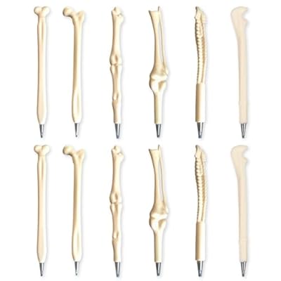 12 Bolígrafos De Hueso, Bolígrafo De Tinta Negra, Regalo Para Médico Y Enfermera, Bolígrafo De Papelería Creativo De Hueso, Artilugio De Enfermera | Ya disponible en tu tienda friki favorita! En mundofriki.es!