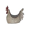Deco 79 Metal Rooster Indoor Outdoor Planter Large Planter Pot Planter 12 x 8 x 16 Gray