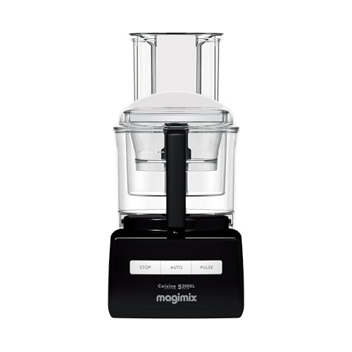 Magimix Robot de Cuisine Multifonction CS 5200 XL - Hachoir, Blender, Presse Agrumes - Bol Magimix 5200 xl 3,6L - Fabriqué EN FRANCE - Noir