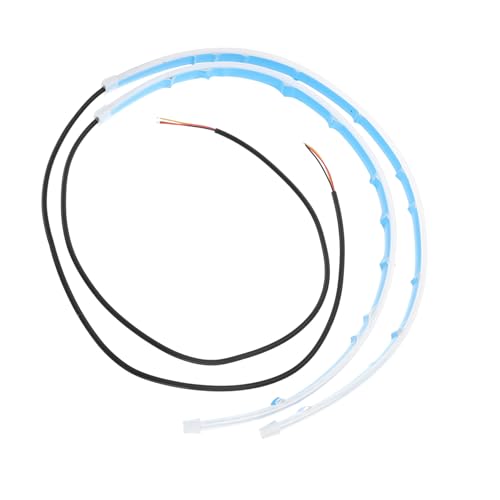 SECFOU 2�Z�b�g 12V �t���L�V�u�� �f���A���J���[�X�g���b�v LED �ԗp�f�C�^�C�������j���O���C�g�o�[ �h���d�l �z���C�g�Ƃ�����E�B���J