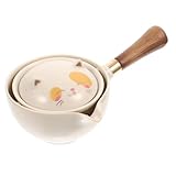 de porcelana con colador, portátil de cerámica Gongfus | Teteras elegantes de 160 ml para uso doméstico, empresa, restaurante y casa de té, servidor de té giratorio con filtro