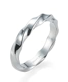 [ライオンハート] リング デュオリング/ツイスト サージカルステンレス 316L 金属アレルギー対応 つけっぱなしOK メンズ (シルバー, 15)