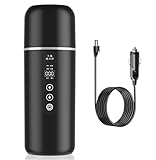 車載電気ケトル 500ML ポータブル電気ケトルスマート温度調節 DC12V-24V兼用 USBポート 定温モード 沸騰すると自動OFF 空焚き防止 車用湯沸かし器 ステンレス鋼 型 旅行 車中泊 トラベルケトル二重構造 漏れない ポータブル電源で使える トラベルケトル 小型車トラック兼用 (ブラック)