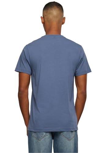 Build your Brand Camiseta Cuello Redondo, Color Azul Vintage, XL para Hombre