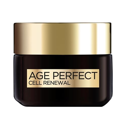 LOréal Paris Day Cream Age Perfect Cell Renew Anti-Aging Moisturiser Antioxidant Recovery Complex for Anti Wrinkles & Firmness Skin Cell Renewal Formula for Radiance Dermatologist Validated 50ml