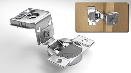Berta 60-Pack, 1-1/4" 4D Overlay Soft Close Concealed Hinges for Face Frame Door, Control Closing Speed, Smooth Slow Self Close Hinges, Satin Nickel, 105° Open Angle Stainless Steel Cabinet Hinges