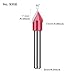 HUHAO 1PCS Router Bits V Groove 60 Degree 10mm Cutting Diameter and 6mm Shank Coated Engraving Cutter for Wood Carbide CNC Engraving V Router Bit for Signmaking, Lettering, Woodworking Door Carving