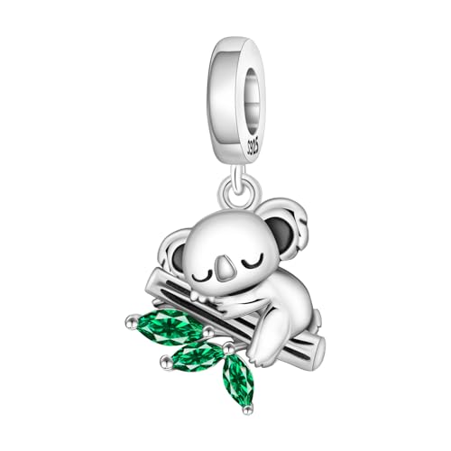 NUJIFFY Breloque animaux mignons Pendentif breloques en argent sterling 925 pour bracelet Breloques ours Pour femme Bijoux Cadeau