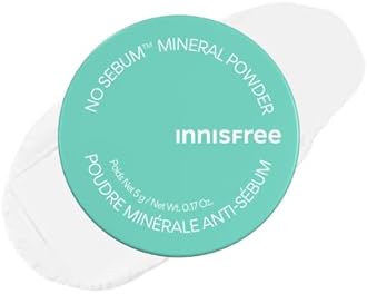 innisfree No Sebum Matte Mineral Powder, Korean Loose Setting Powder for Blurring, Shine Control, Fragrance-Free, Translucent