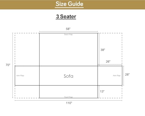 Image of Amazon Basics Printed Quilted Reversible Sofa Topper | 3 Seater | 170Cm X 175Cm | 325 GSM | Color - Cream, Polyester Blend