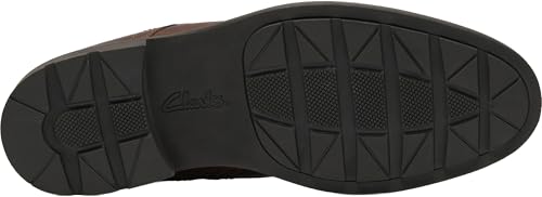 Clarks Clarks Men's Emmet Zip Ankle Boot, Brown Distressed Leather, 13