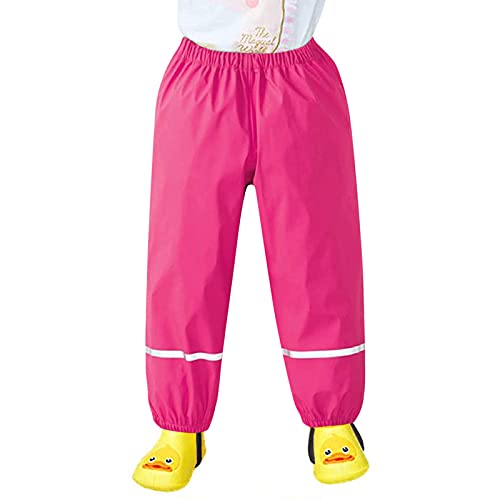 Toddler Rain Pants Water-proof Rain Dirty Proof Suspender Trousers for Boys Girls Lightweight Outdoor Rain 𝐁ib2