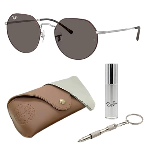 Image of Ray-Ban RB3565 JACK Square-Round Shaped Sunglasses for Men & Women with Official RAYBAN Eyewear Kit