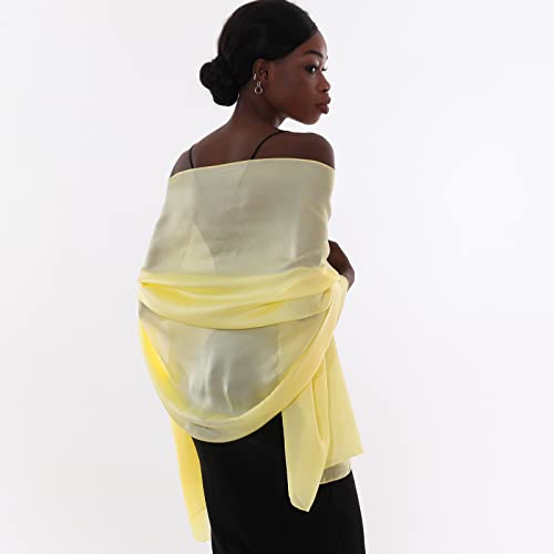 Stola Gelb Festlich für Abendkleid Damen Schals Tücher Sommer Dünn Schaltuch Pashmina