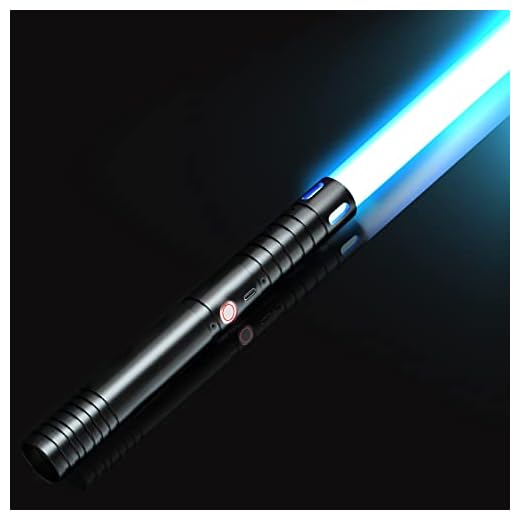 YOTOMOT Lightsaber Metal Hilt 15 Colors Changeable, Light Saber Cosplay Toy Support Heavy Dueling with 9 Sound Fonts 4 Black