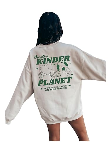 Create a kinder planet hoodie- Oversized Hoodie, Trendy Hoodie, Tumblr Hoodie, Aesthetic Hoodie, Perfect gift, Aesthetic Clothes Trendy Y2k