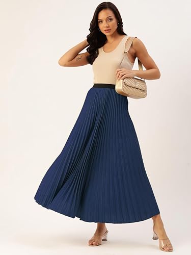 Image of OTABU | Women Accordian Pleat Maxi Flared Skirt