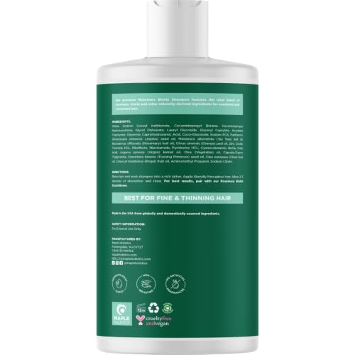 Image of Volumizing Biotin and Rosemary Shampoo - Vegan Rosemary Biotin Shampoo for Thinning Hair for Women and Men with Nourishing B Vitamins & Tea Tree Oil - Paraben Silicone & Sulfate Free (16 Fl Oz)