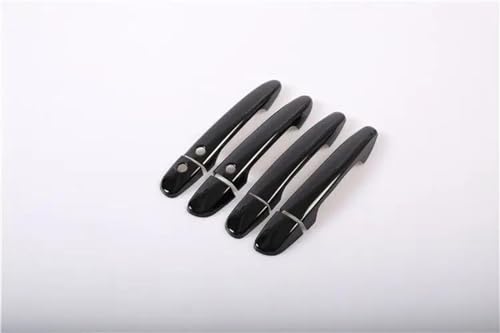 車外装スタイリング保護フィルムステッカークロームスマートドアハンドルカバーに適合するマツダ Cx-5 Cx5 CX 5 2012 2013-2022 装飾ステッカー(Black 2 buttons)