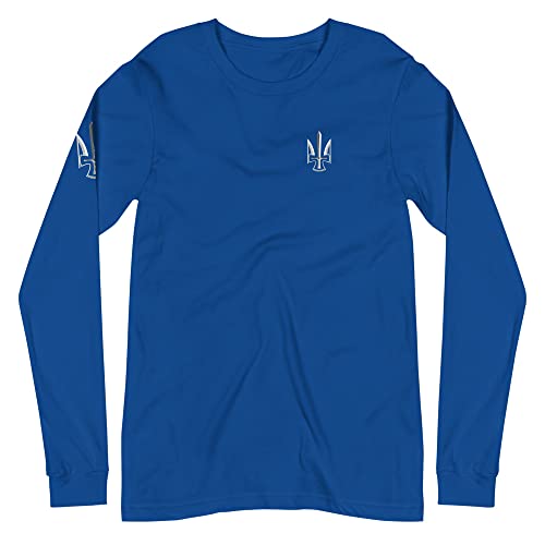 Ukrainian Tryzub Trident With Sword - Symbol Of Ukraine and Zelensky Long Sleeve Tee