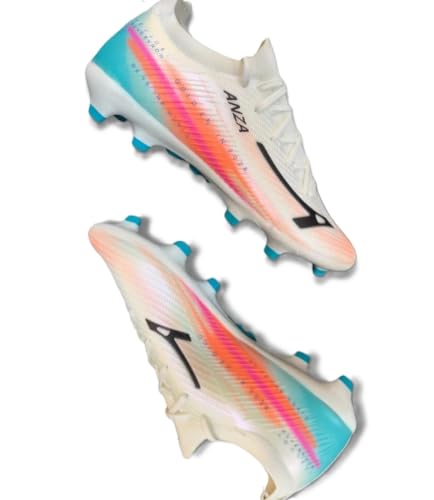 Buy Anza June Football Boots for Men, White/Blue/Pink, Size 9 UK - Image 5