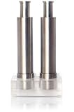 Grind Gourmet Salt and Pepper Grinder Set of 2 with Modern Thumb Push Button Solid Stainless Grinder
