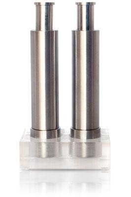 Grind Gourmet Salt And Pepper Grinder Set Of 2 With Modern Thumb Push Button Solid Stainless Grinder, Stainless Steel, For Black Pepper, Sea Salt And Himalayan Salt, Peppermill Are Refillable (Silver) #TOP14