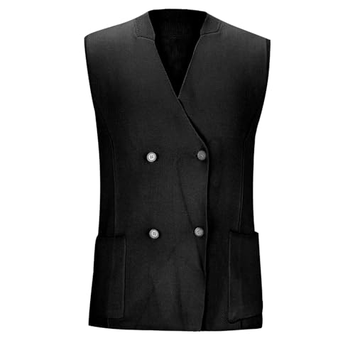 Dress Vests For Men Lightweight Business Wedding Double Breasted Vest Groomsmen V Neck Casual Prom Party Outfits4