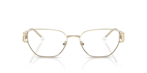 Michael Kors Eyewear Mk3087 Bilbao - Marcos cuadrados para gafas graduadas para mujer, Oro claro/lente de demostración, 55 mm