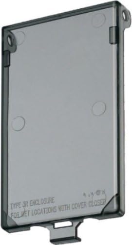 Arlington DBVC-1 Vertical Recessed Electrical Box Replacement Cover for Inbox Electrical Boxes, 1-Gang, Clear, 1-Pack