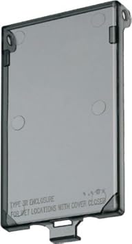 Arlington DBVC-1 Vertical Recessed Electrical Box Replacement Cover for Inbox Electrical Boxes, 1-Gang, Clear, 1-Pack