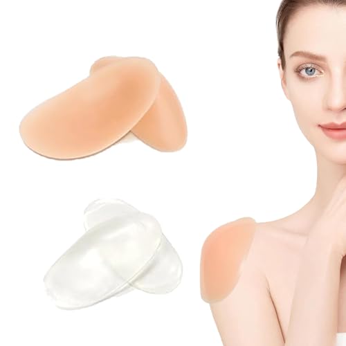 Hombreras de Silicona,2 Pares Transparente Invisible Suave Hombrera Hombrera Enhancer para Mujer y Hombre para Trajes Blazers y Camisetas