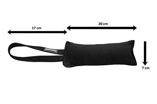 Dingo Gear Baumwolle-Nylon Beißwurst für Hundetraining IGP IPO Obiedence Schutzhund Hundesport 20 x 7 cm, 1 Griff Schwarz S00069