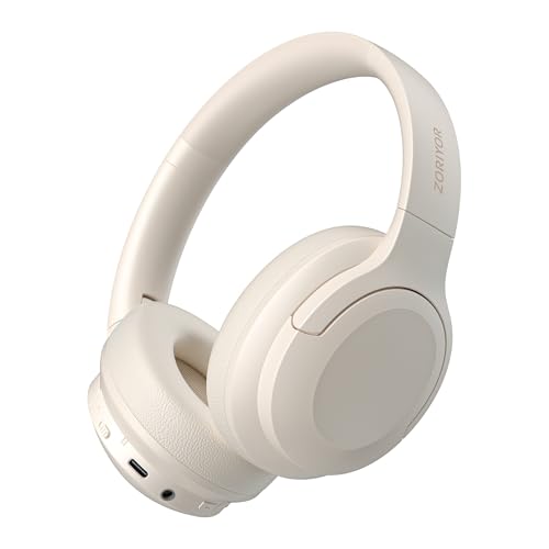 ZORIYOR Z1 PRO ANC Wireless Headphones HiFi Sound, Bluetooth 5.3 Headsets 70-Hour Battery Life, ENC Call Noise Reduction IPX4 Ergonomic Design Headphone Beige