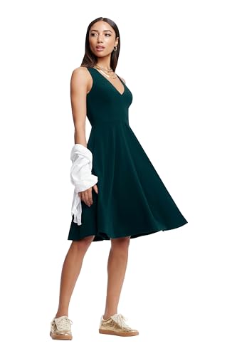 Image of Dress the Population Women's Catalina Solid Sleeveless Fit & Flare Midi Dress
