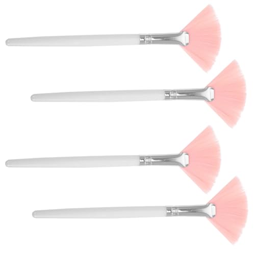 HONMEET Facial Makeup Brush Set 4pcs Fan Shape Brushes Blending Contouring Highlighting Perfect for All Skincare