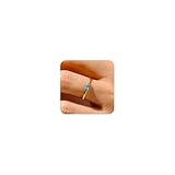 Aidenn Geburtsstein Ringe Gold für Frauen Damen,14K Vergoldet, Stapelbarer Tansanit Ring für Mädchen, Geschenke zum Geburtstag der Mütter, Verlobungs, Hochzeits und Versprechensringe Schmuck 54cm