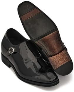 CALTO Men's Invisible Height Increasing Elevator Shoes - Black Patent Leather Review | Image 4
